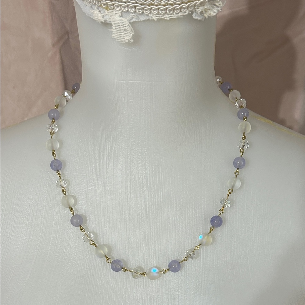 Beautiful Handmade Purple Reflective Necklace